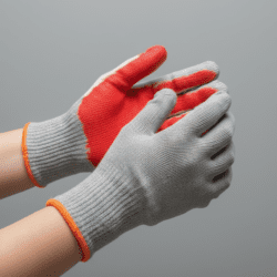 Pamut kerti kesztyűk gumibevonattal, egy méret - 2 darabos szett