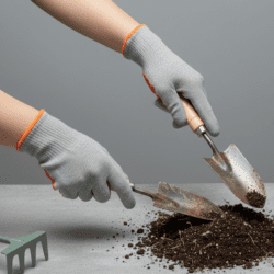 Pamut kerti kesztyűk gumibevonattal, egy méret - 2 darabos szett