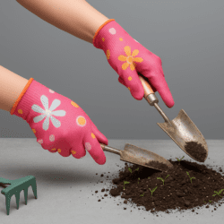 Poliészter védő kertészeti kesztyűk