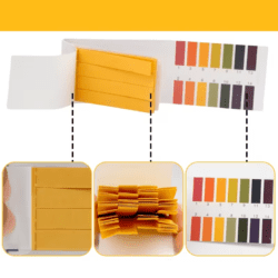 Lakmuszpapír talaj és víz pH-értékének vizsgálatához – 80 darabos csomag